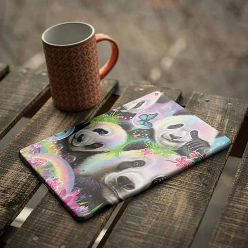 Rainbow Pandas with Butterflies by Sheena Pike iPad Skins